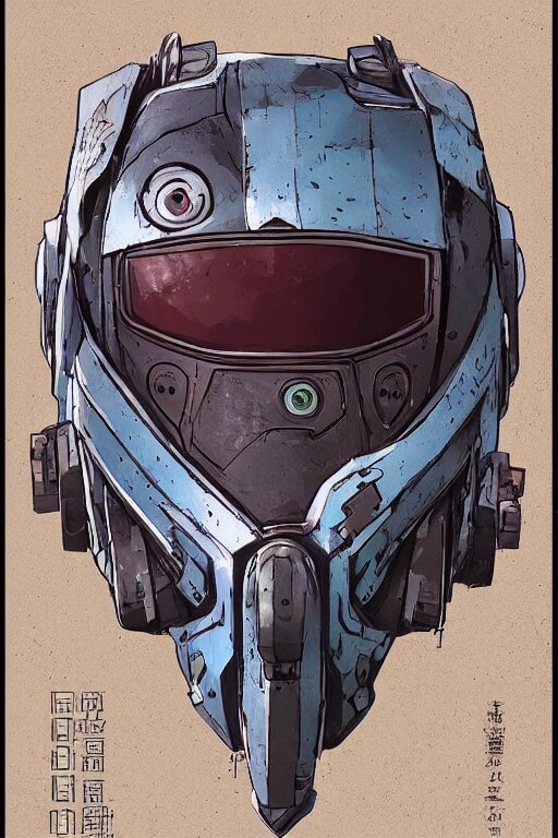 
robot ninja mask helmet bot borderland that looks like it is from Borderlands and by Feng Zhu and Loish and Laurie Greasley, Victo Ngai, Andreas Rocha, John Harris 
