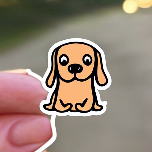 A cute sausage dog sticker