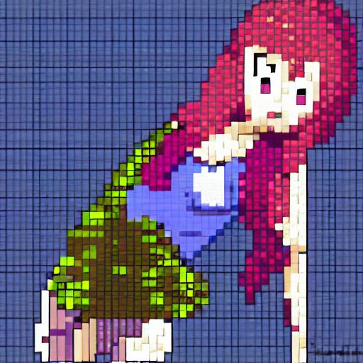 pixel art of an anime girl