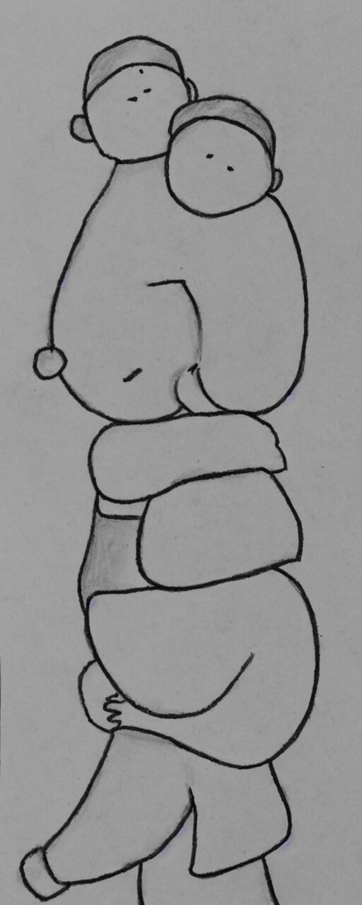 a child's simple drawing of a best friend 