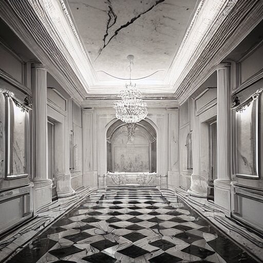 a marble room carved from the marble flesh of god, beautiful in its smoothness and expansiveness, architectural photograph 