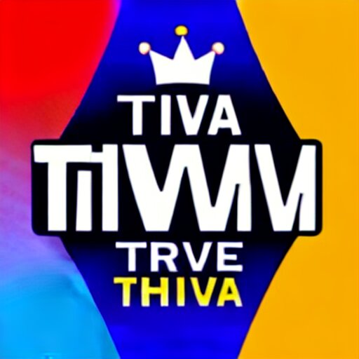 Trivia TV show with blue crown logo