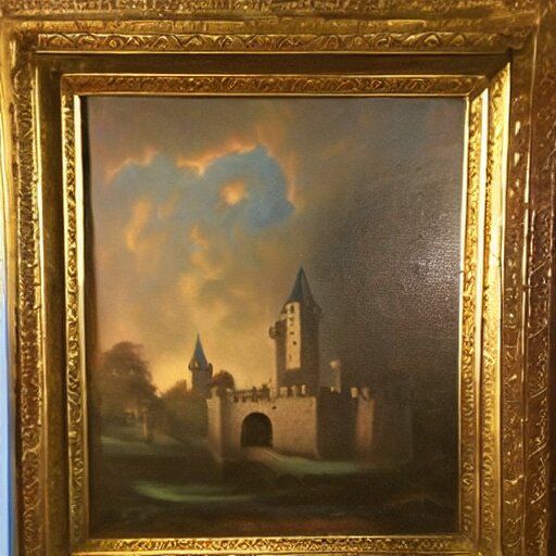 the most beautiful treasure within the castle's treasure room. oil on canvas. 