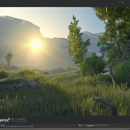 a beautiful landscape, nvidia raytracing demo