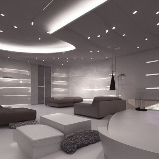 futuristic interior design architecture light, archviz