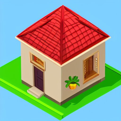 cute isometric house 