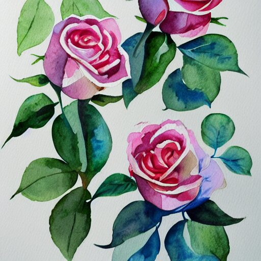 watercolor roses