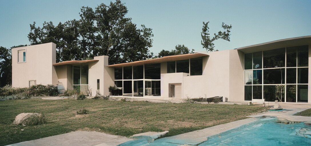 large modern house. accidentallywesanderson. fujinon premista 1 9 - 4 5 mm t 2. 9. portra 8 0 0. 