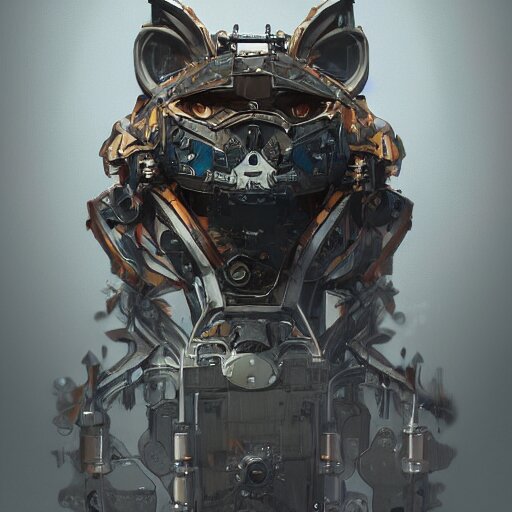 a mechanical robotic fox by viktor antonov, dishonored, concept art, intricate, detailed, dramatic, artstation, colorful 