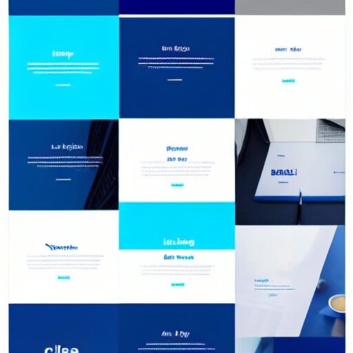 minimalistic clean website brand design portal, blue background with white text, large tab layout on the left, pleasing colors and readable fonts, featuring a corporate brand logo image