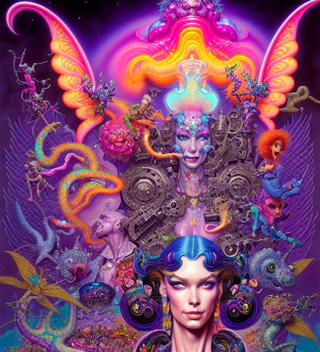 lisa frank pattern fantasy character portrait, ultra realistic, wide angle, intricate details, blade runner artifacts, highly detailed by peter mohrbacher, wayne barlowe, boris vallejo, hajime sorayama aaron horkey, gaston bussiere, craig mullins 