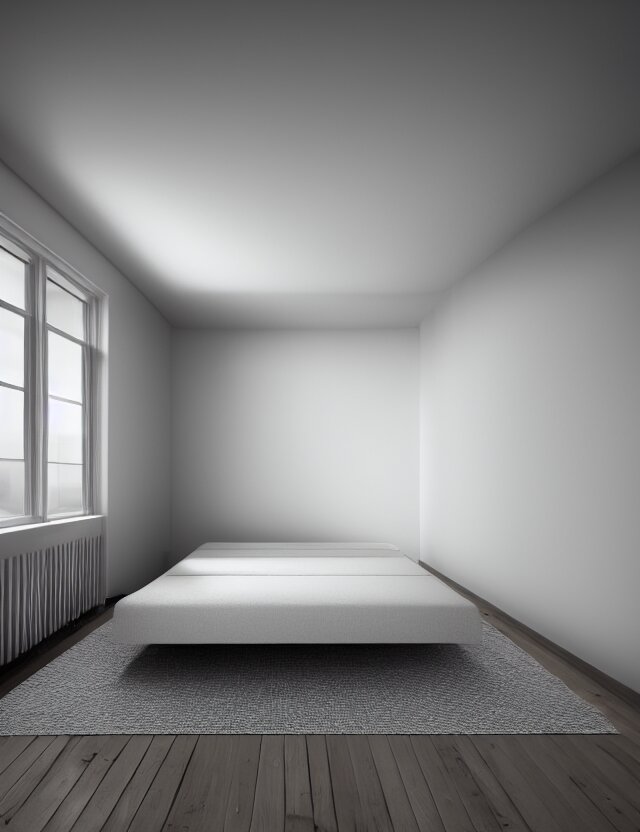 an ultra wide angle photo of a floating bed hovering above the floor in the middle of a giant bedroom with tons of windows opening to other dimensions byandrzej sykut and lee madgewick and m. c. escher!!!!, photorealistic, octane render, recursive!!!!, flowing, cascading, multiverse!!!!!!, labyrinthine 