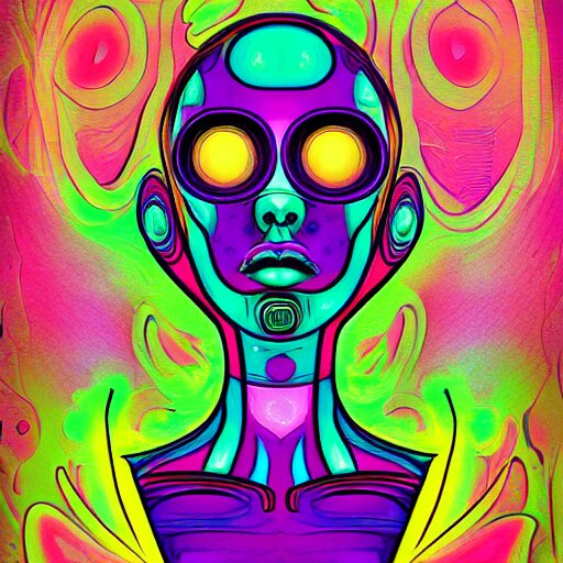 👽 🤖 psychedelic style, surreal, digital painting 