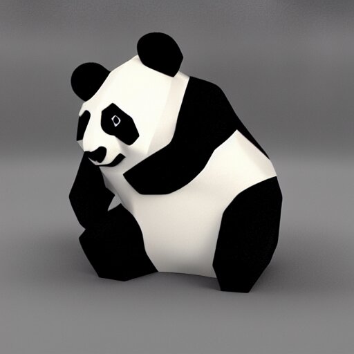 low polygon panda 3d