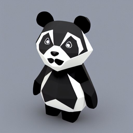 low polygon panda 3d