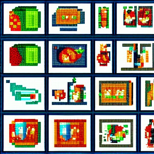 frozen food pixel art with hdd image, lauretta jones 