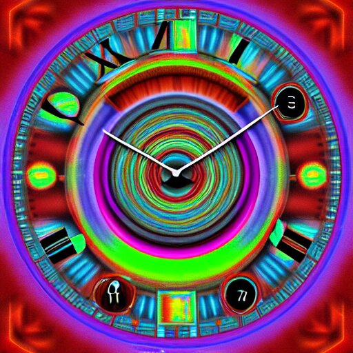 trippy face album cover clocks 