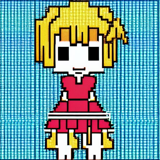 pixel art of an anime girl