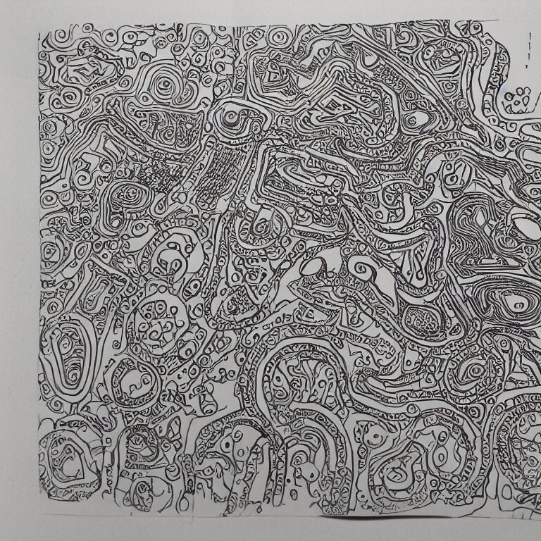 notebook doodle architecture sketch with extremely intricate psychedelic dmt mushrooms lsd patterns hyper detailed linework pen and paper 