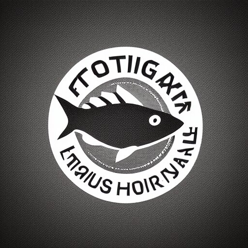 a vector logo of a fishing business 