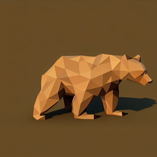 low poly bear 