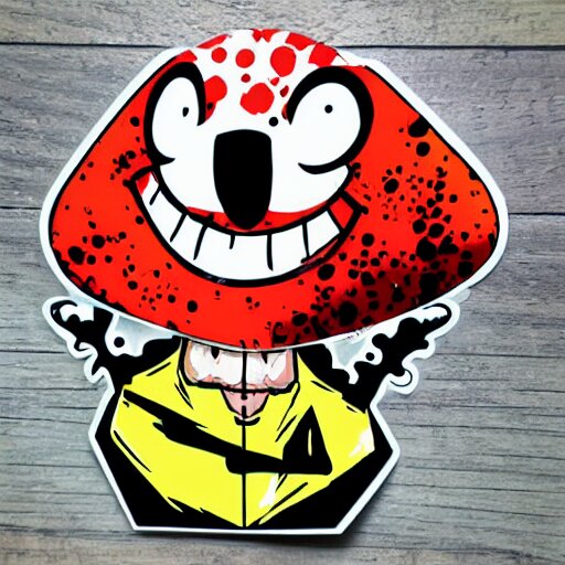 die cut sticker, luffy is joyboy, splatter paint on paper 