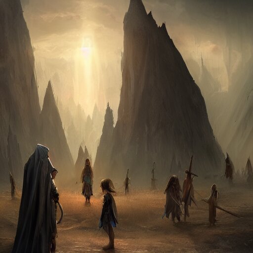 children of light vs children of darkness, 4K matte painting, trending on ArtStation, award winning, in the style of Greg rutkowski, filipe pagliuso, tian zi, Charlie Bowater, wlop, fernanda Suarez, cgsociety, inspired by Lord of the rings, stormlight archive, arcane, riot games, dune