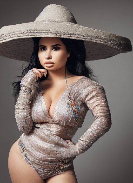 portrait of demi rose wearing longyi, by francis giancobetti, natural light, detailed face, canon eos c 3 0 0, ƒ 1. 8, 3 5 mm, 8 k, medium - format print, full body shot 