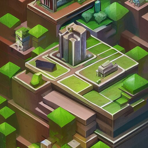 isometric environment, amazing detail, artstation