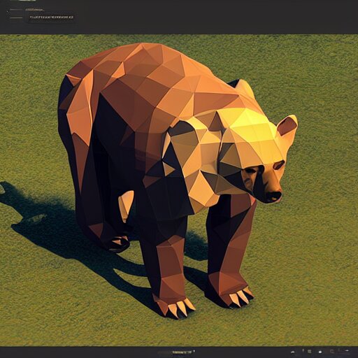 low poly bear 