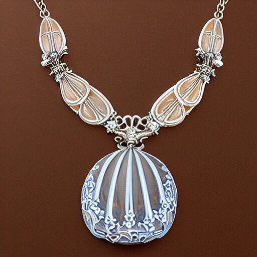 complicated artnouveau lalique necklace 