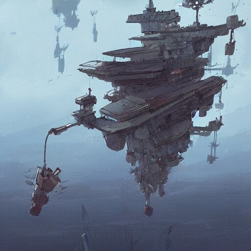 flying ship by Ian McQue