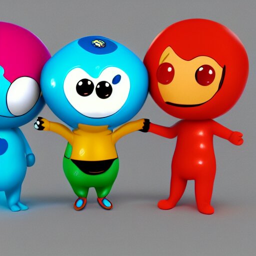 christina hendricks as gumball characters, 3 d render, blender, 