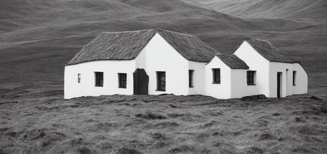 scottish blackhouse constructed of ivory - white pentelic marble. fujinon premista 1 9 - 4 5 mm t 2. 9. portra 8 0 0. 