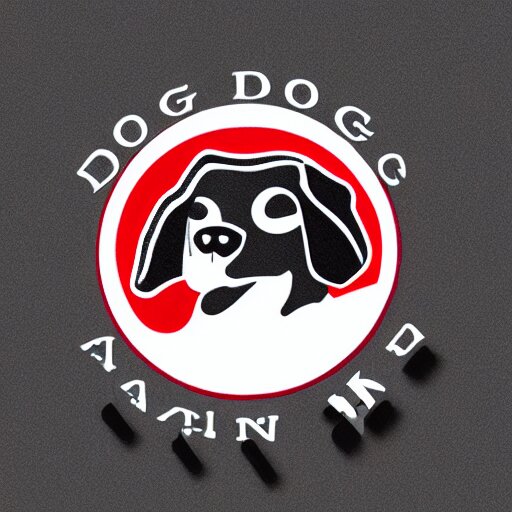 logo of a dog holding a laser gun