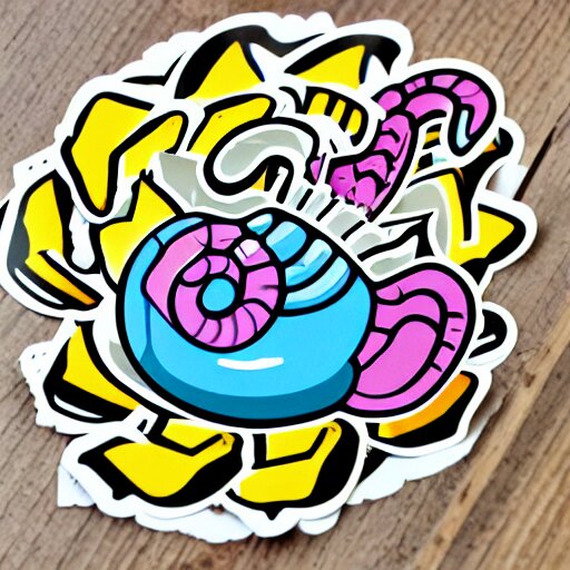 sticker snail cartoon whimsical 