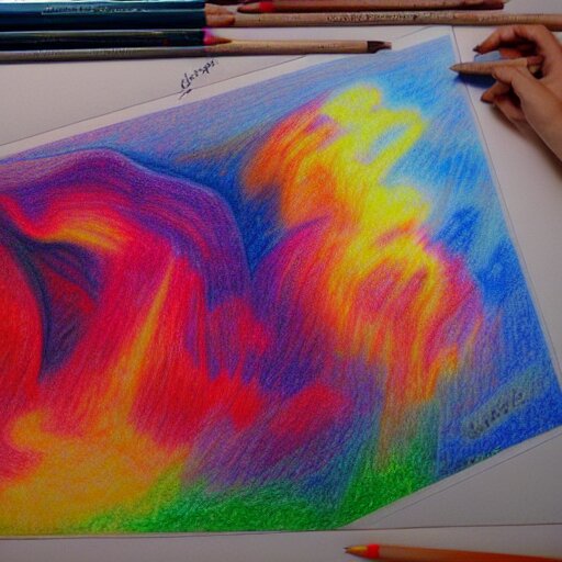  Colored pencil art on paper, highly detailed, artstation, Caran d'Ache Luminance