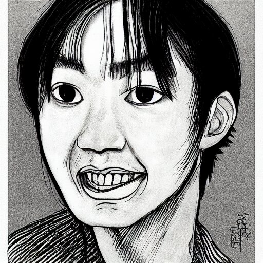 “ a detailed portrait of jaiden animations drawn by junji ito ” 