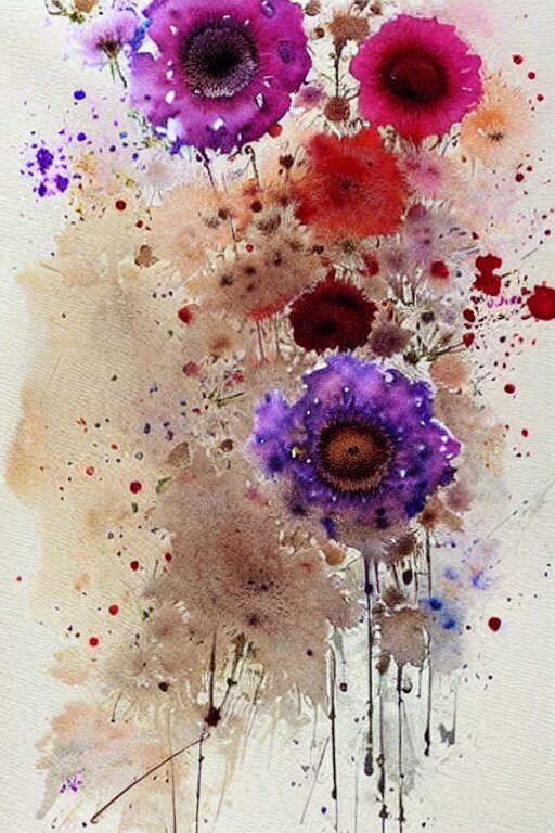 loose loose watercolor of flowers pain 