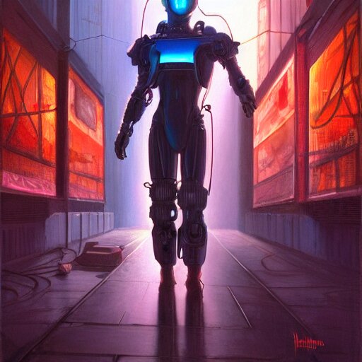 rat in cyberpunk protective suit, exotic alien features, robotic enhancements, desaturated, Tim Hildebrandt, Wayne Barlowe, Bruce Pennington, donato giancola, larry elmore, oil on canvas, masterpiece, trending on artstation, featured on pixiv, cinematic composition, dramatic pose, beautiful lighting, sharp, details, hyper-detailed, HD, HDR, 4K, 8K