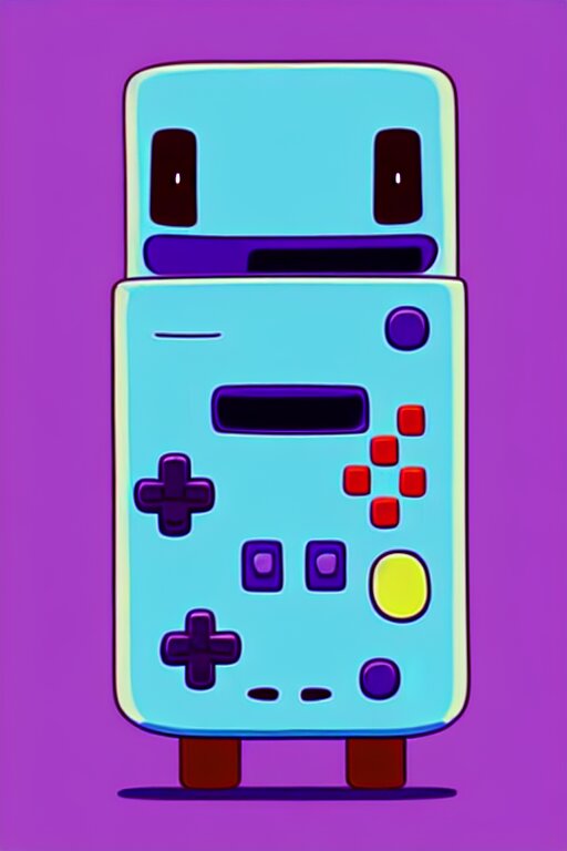 A realistic image of an anthropomorphic gameboy, BMO adventure time, accurate, unreal engine, 4k