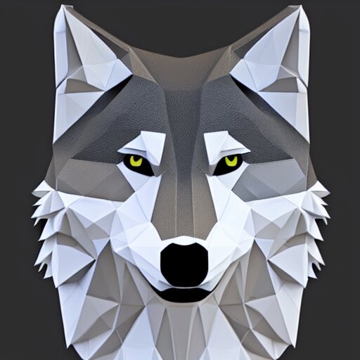 Low poly wolf