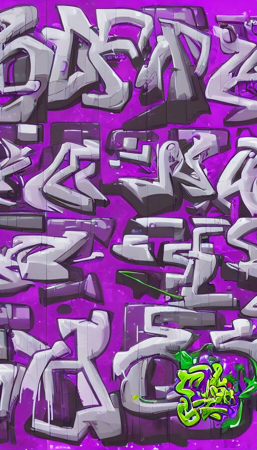 a sprite sheet of a graffiti wirter holding a spray can and purple hair, 3D character, sweat drops, insane, intricate, highly detailed, oil painting, smooth, sharp focus, Unreal Engine 5, 8K