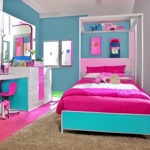 teen girls bedroom