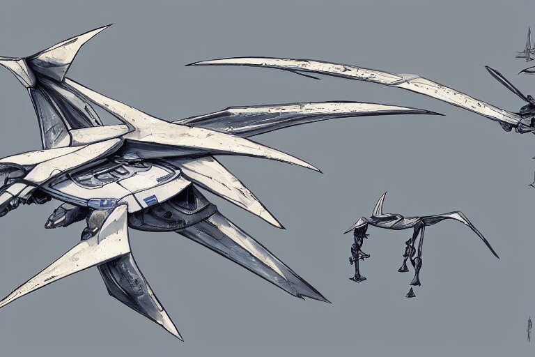 a pteranodon mecha fighter, ultra detailed engineering schematic, boeing concept art, cinematic lighting