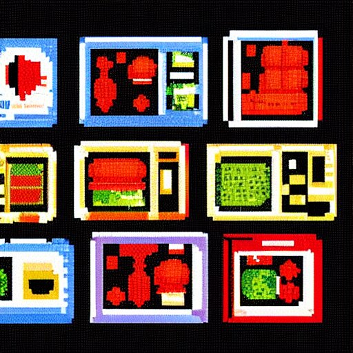 frozen food pixel art with hdd image, lauretta jones 