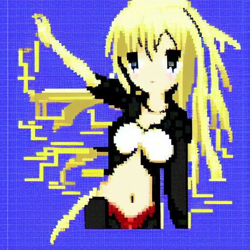 pixel art of an anime girl