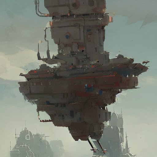 flying ship by Ian McQue