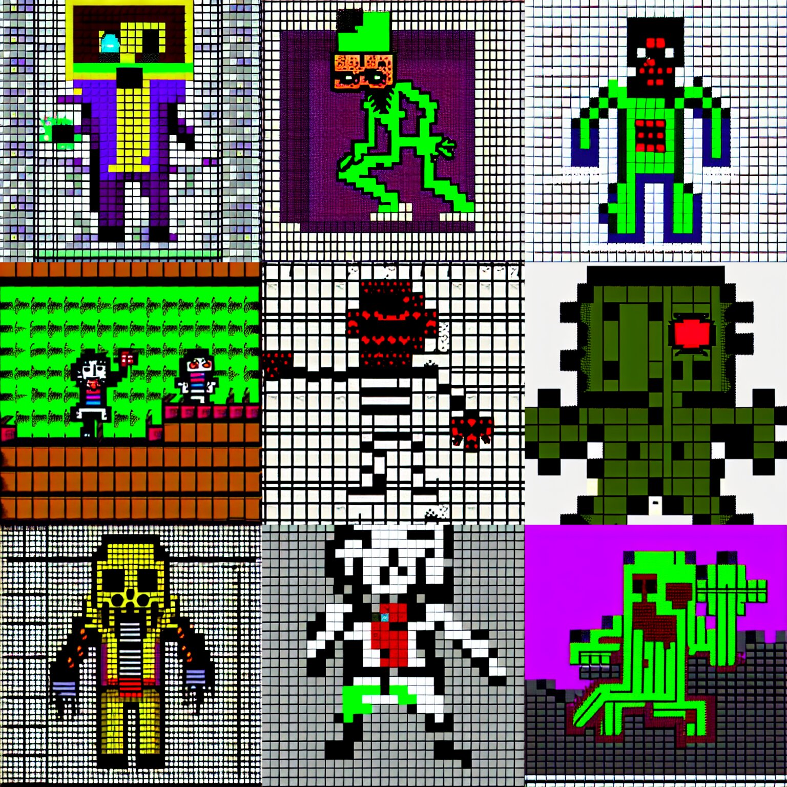 a zombie sprite from roguelike rpg game, msxotto, undeadpeople, sophisticated pixel art, antialiased, horror art, masterpiece, dark, gothic, very detailed, a single sprite on white background 