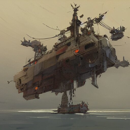 flying ship by Ian McQue